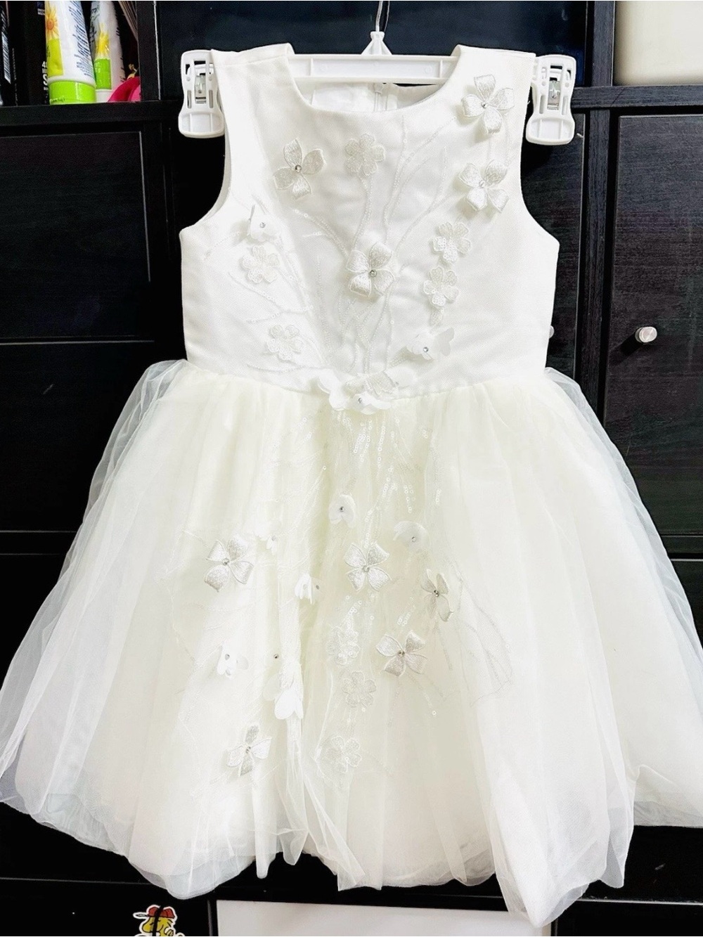 Us Angels Very Cute White Dress Size 4T Years Excellent Condition